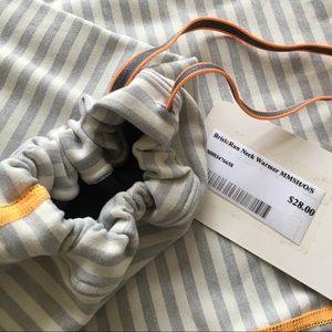 Lululemon Brisk Run Striped Neck Warmer